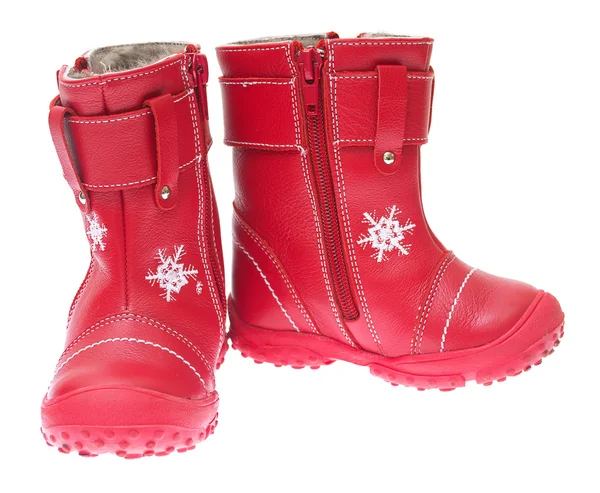 Zapatos de invierno para niños aislados sobre fondo blanco . —  Fotos de Stock