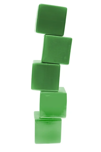 Pirámide infantil de cubos de color aislados sobre fondo blanco —  Fotos de Stock