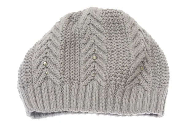 Winter hoed geïsoleerd op witte achtergrond. — Stockfoto
