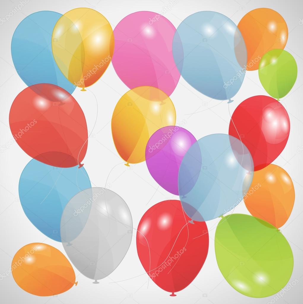 Colored balloons, vector illustration. Eps 10