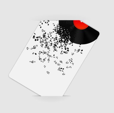 Tasarımınız için soyut müzik arkaplan vektörü çizimi