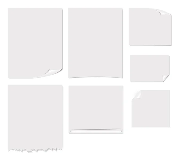 白い空白のページベクトル図 — ストックベクタ