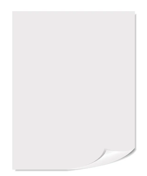 Witte blanco pagina vector illustratie — Stockvector