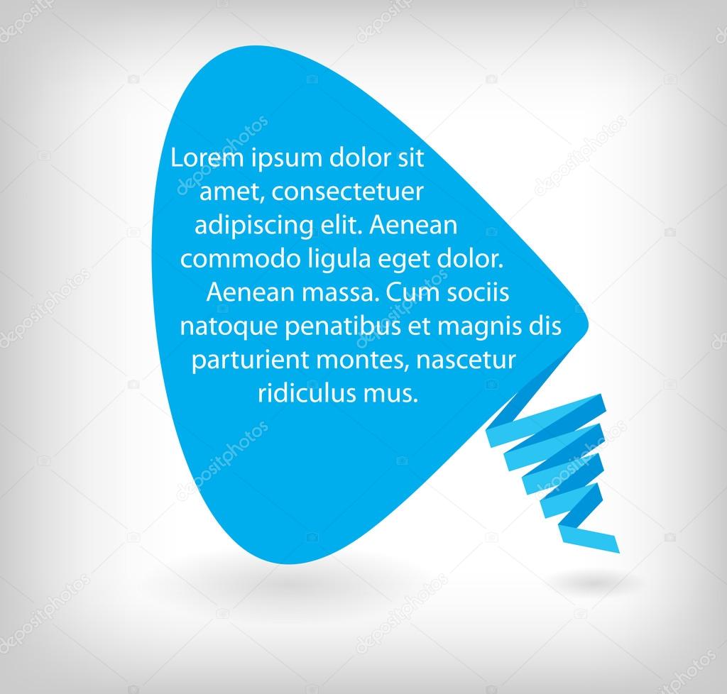 Abstract origami speech bubble vector background