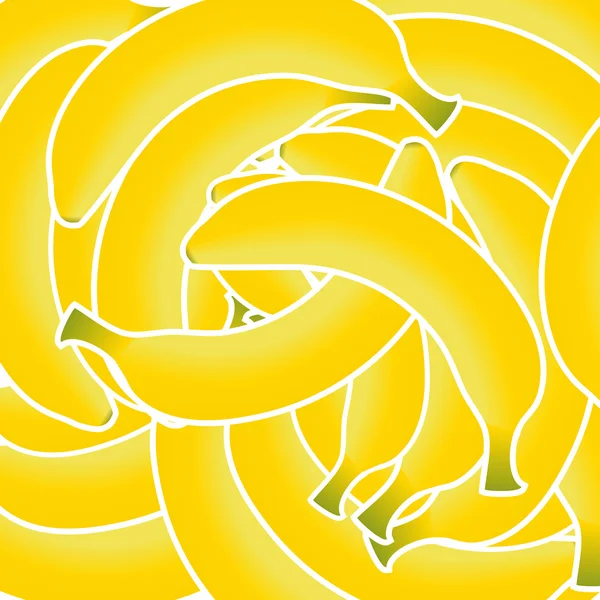 Sladké čerstvé žluté banány vektorový obrázek pozadí — Stockový vektor