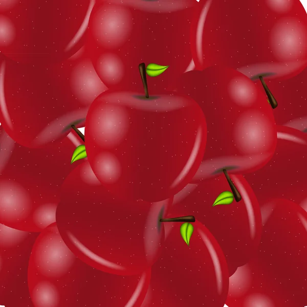 Illustration vectorielle de fond doux pommes — Image vectorielle