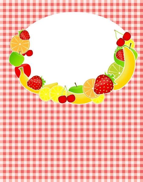 Illustration vectorielle du modèle de menu des aliments sains — Image vectorielle