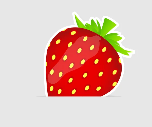 甘いおいしいイチゴのベクトルイラスト — ストックベクタ