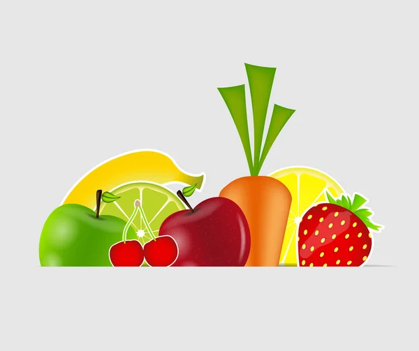 Frutta fresca illustrazione vettoriale — Vettoriale Stock