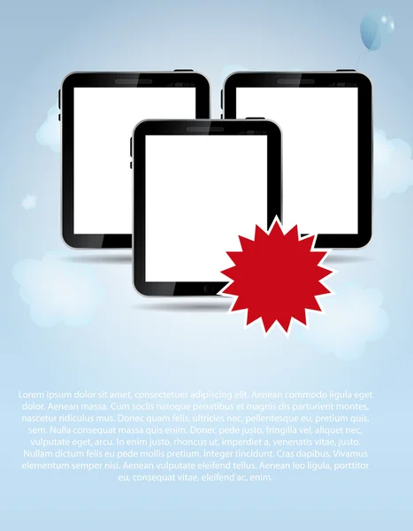 Modèle pour téléphone intelligent et illustration vectorielle de la société pad — Image vectorielle