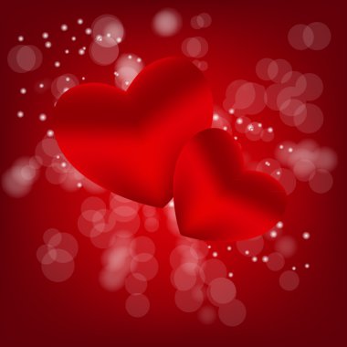 Kalpli Sevgililer Günü Kartın kutlu olsun. Vektör İllüstrasyonu