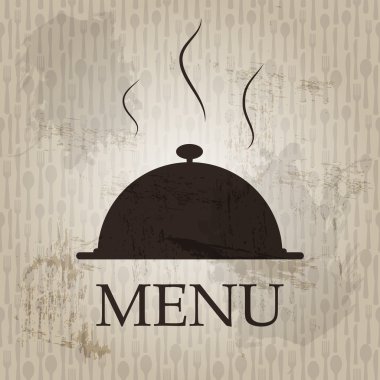 Restoran Menü şablonun grunge retro tarzı vektör illustrati içinde