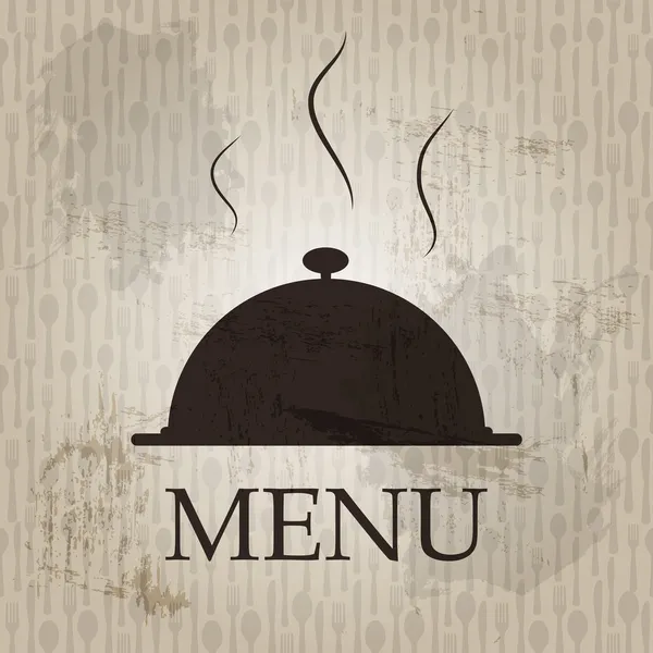 Restaurant menu template in grunge retro style vector illustrati — Stock Vector