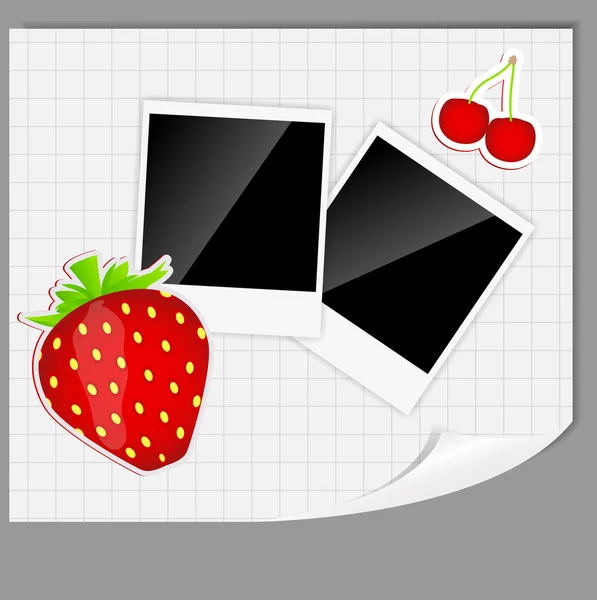 ScrapBook prvky s fotografií rámeček vektorové ilustrace — Stockový vektor