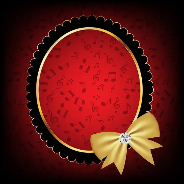 Vintage frame with bow vector illustration — Stock Vector