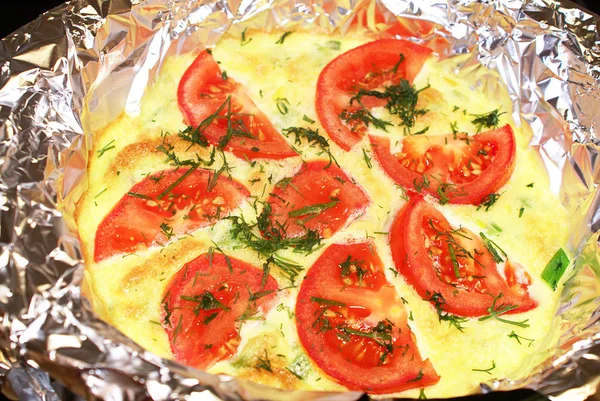 Tortilla con tomates —  Fotos de Stock