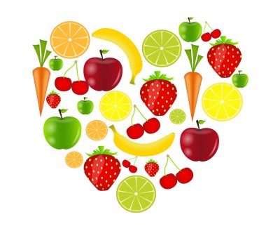 taze meyve vektör illüstrasyonu