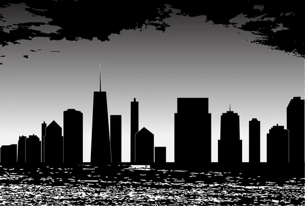 Vectorillustratie van steden silhouet — Stockvector