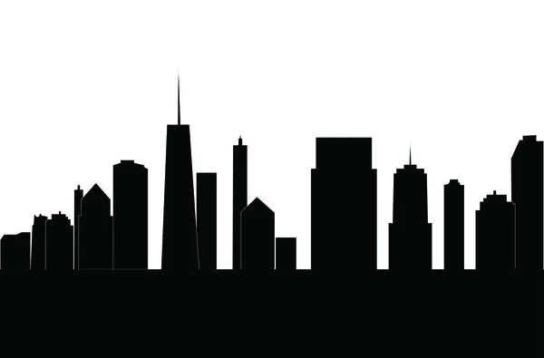 Vector illustration of cities silhouette — Stock Vector
