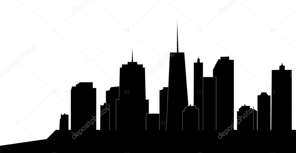 Vector illustration of cities silhouette