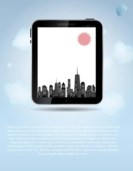 Illustration vectorielle de la silhouette des villes. SPE 10 . — Image vectorielle