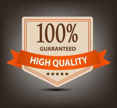 Memnuniyet garantili etiket vektör çizimi