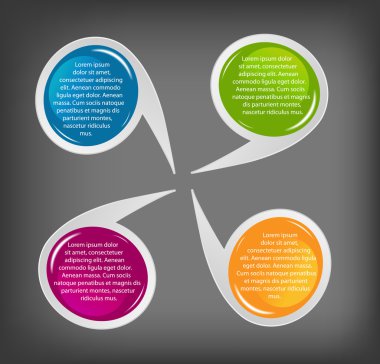 farklı iş des için renkli dairesel afiş kavramı