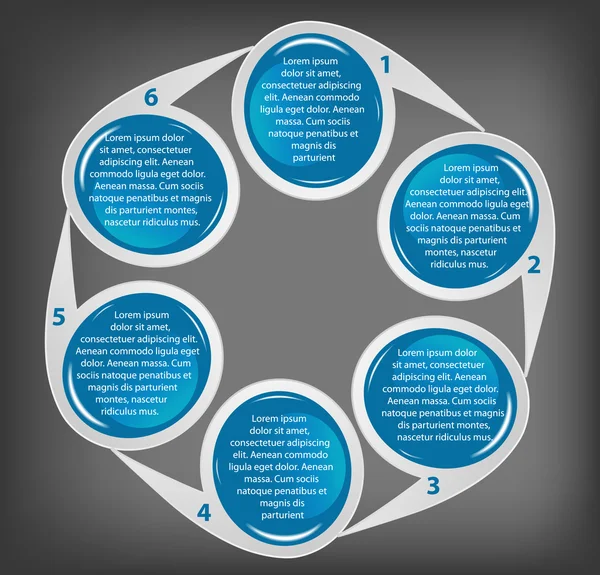 Concept de bannières circulaires colorées pour différentes entreprises des — Image vectorielle