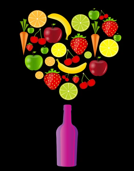 Векторное изображение свежих фруктов — стоковый вектор