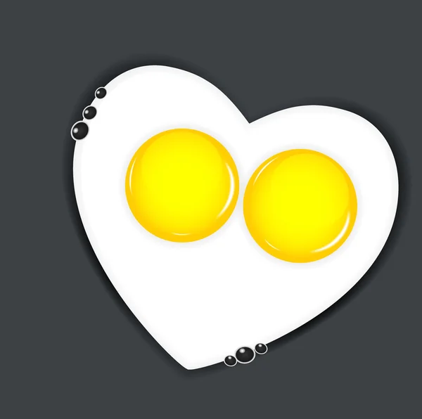 Εικόνα φορέα τηγανιτών αυγών — Διανυσματικό Αρχείο