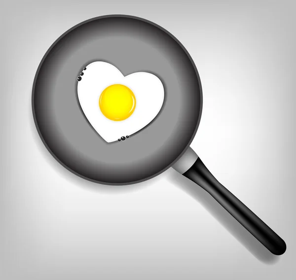 Huevos fritos vector ilustración — Archivo Imágenes Vectoriales