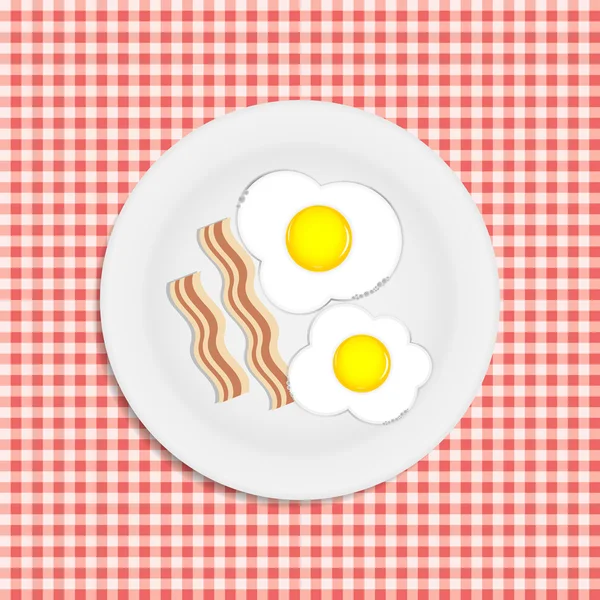 Huevos fritos vector ilustración — Archivo Imágenes Vectoriales