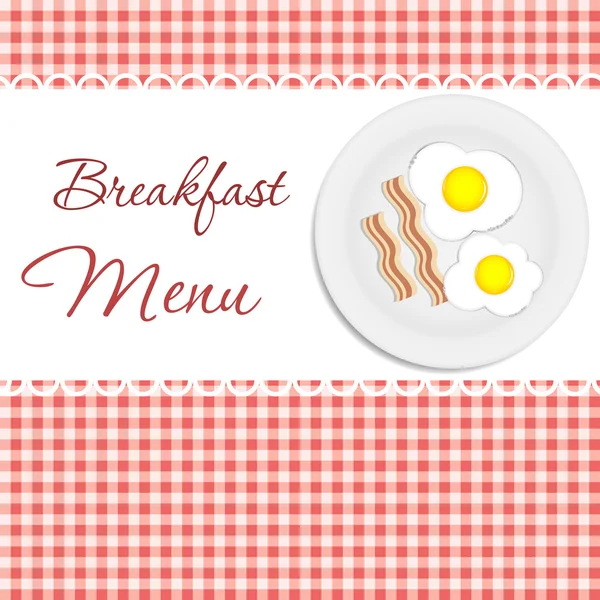 Ontbijt menu vector illustratie — Stockvector