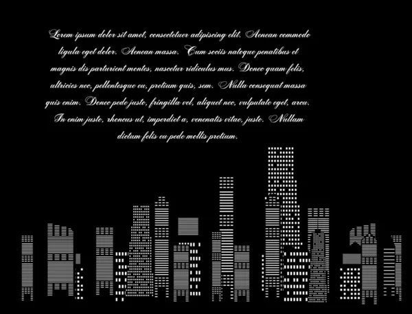 Illustration vectorielle de la silhouette des villes — Image vectorielle