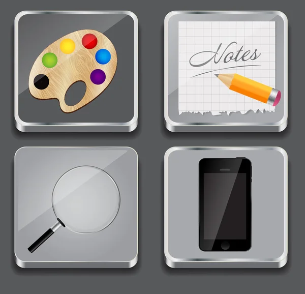 Vectorillustratie van apps pictogrammenset — Stockvector