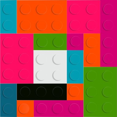 Lego blok Dikişsiz desen vektör çizim