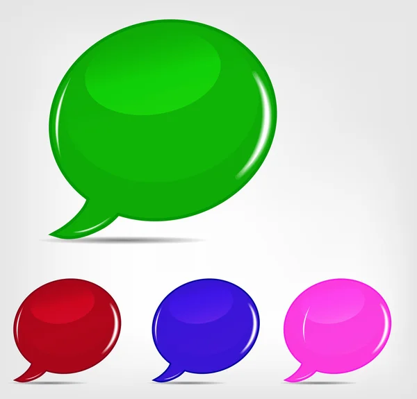 Speech bubbles set vector illustration — Stock Vector