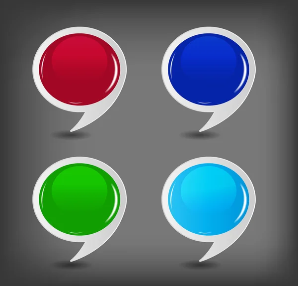 Speech bubbles set vector illustration — Stock Vector