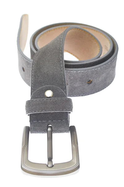 Cinturón de cuero aislado sobre fondo blanco — Foto de Stock