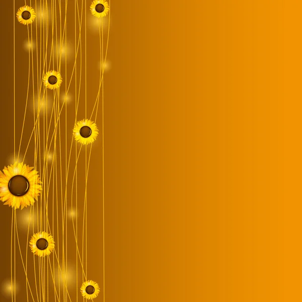 Illustration vectorielle de tournesols Illustration vectorielle — Image vectorielle