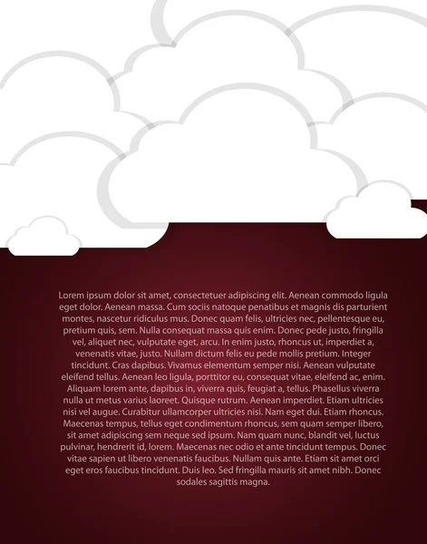 Cloud background vector illustration — Stock Vector