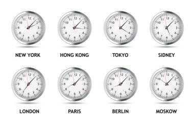 Zaman Bölgesi Dünya vektör illüstrasyonu
