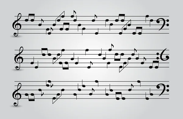 Notes de musique fond abstrait. Illustration vectorielle — Image vectorielle