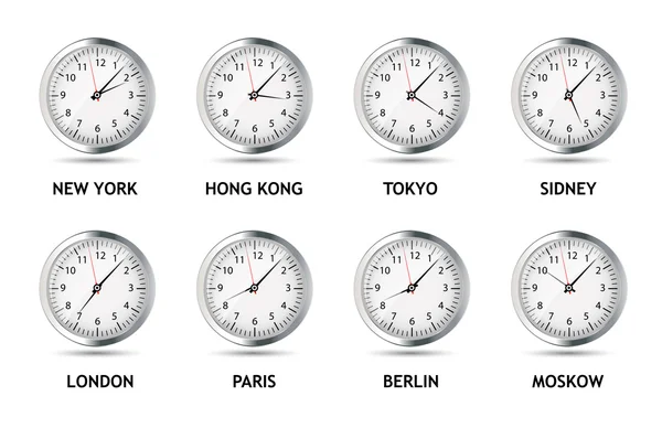 Time Zone World vector illustration — Stock Vector