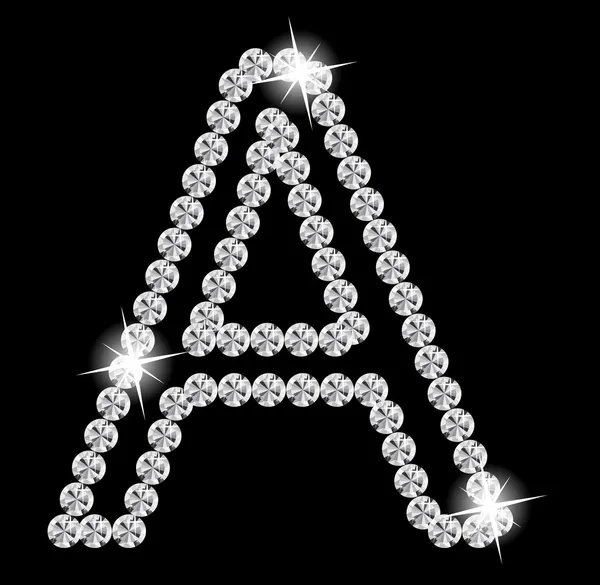Diamond Alphabet vector illustration — Stock Vector