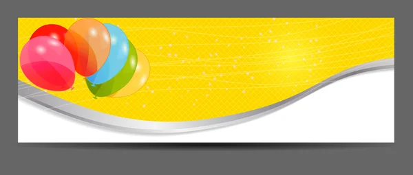 彩色的气球横幅，矢量图 — 图库矢量图片