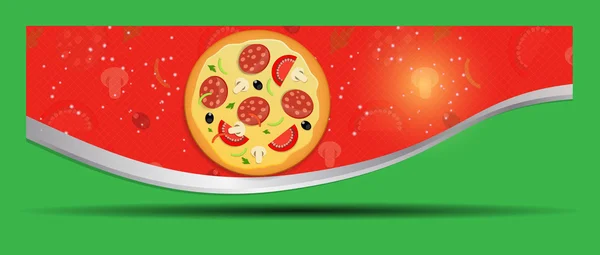 Pizza menü şablonu vektör illüstrasyonu — Stok Vektör