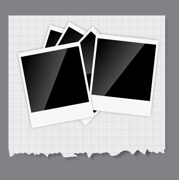 Camera, foto's frame vectorillustratie — Stockvector