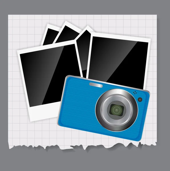 Kamera, Fotos Frame Vector Illustration — Stockvektor
