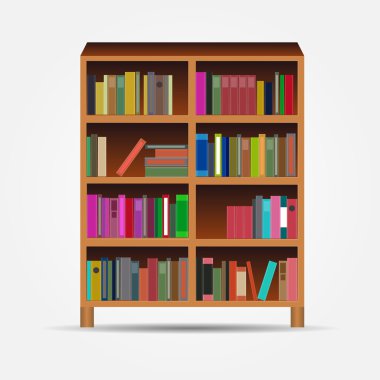 Kitaplık simge vektör çizim